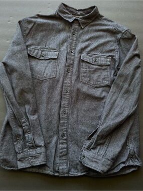 Goodfellow & Co Thick Denim Button-Front Casual Long Sleeve Shirt Nice Design